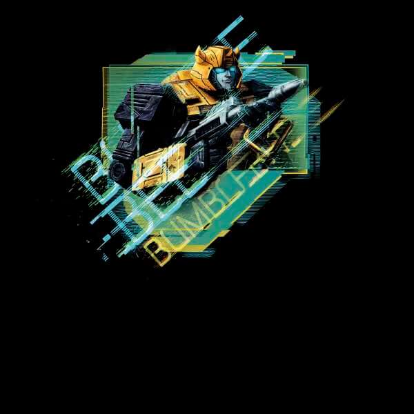 Transformers Bumble Bee Glitch Unisex T-Shirt - Zwart - S