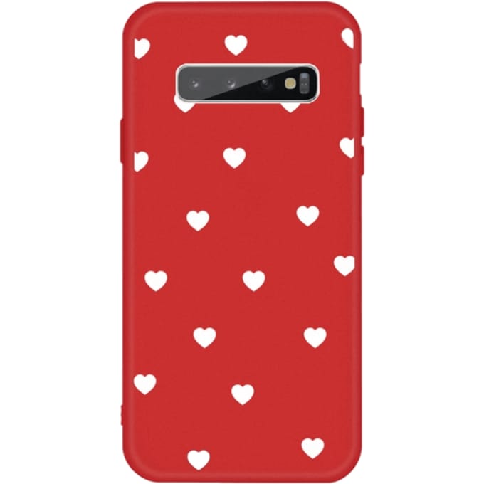 Mocaa  Samsung Galaxy S10 Plus Hearts Case Rood