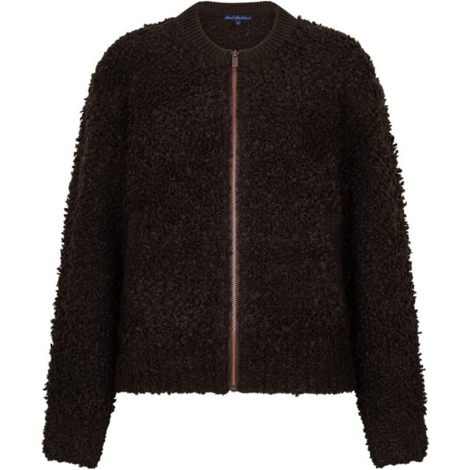 Red Button Rb bomber knit boucle espresso
