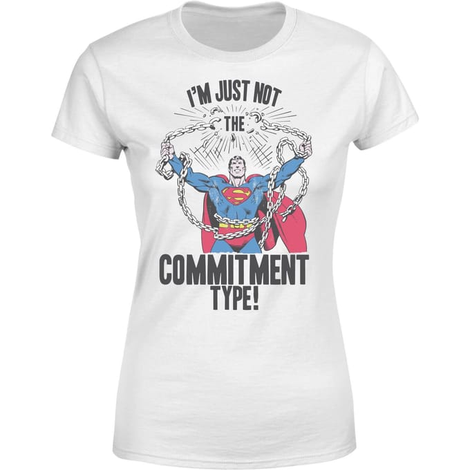 DC Originals Superman Commitment Type Dames T-shirt - Wit - S