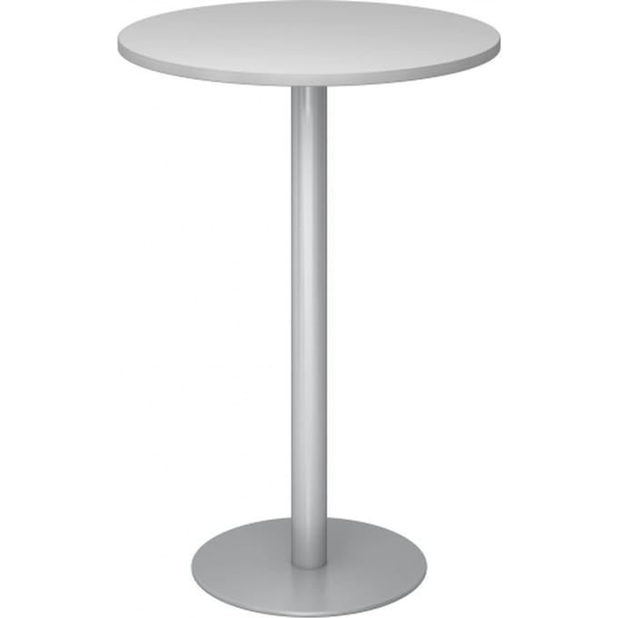 BISTRO H80R S - Systeem conferentietafel Grijs Zilver Ø 80