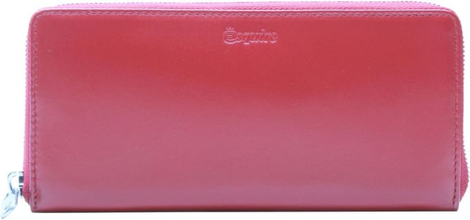 Esquire Portemonnee New Silk Wallet Red Donkerrood