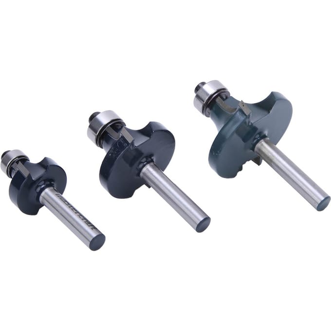 3 stuks Radiusfrees 1/4 inch schacht met lager Houtbewerking Frees