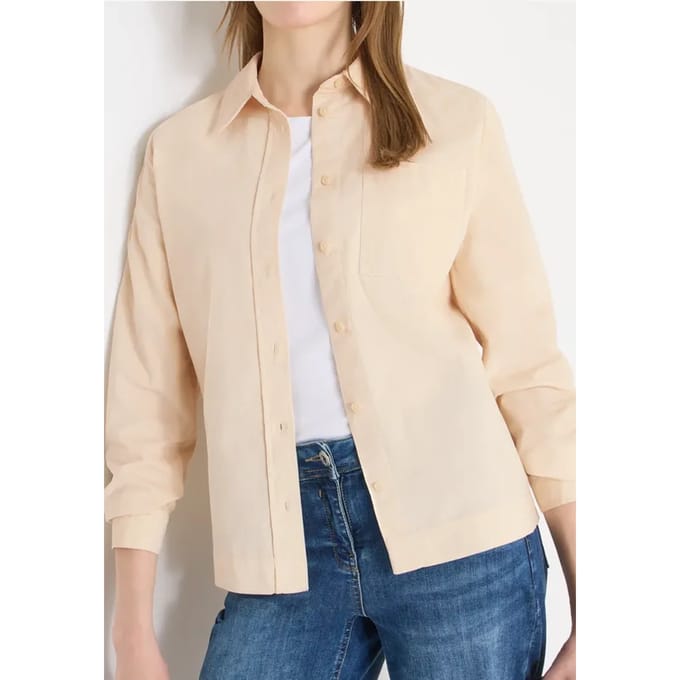 Overhemdblouse in effen kleur