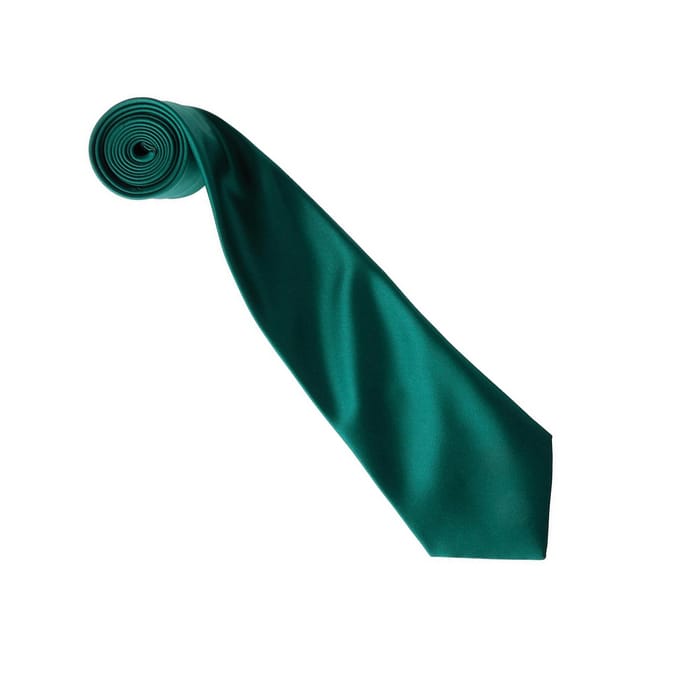 Premier Kleurencollectie Satijnen Stropdas (Smaragd)