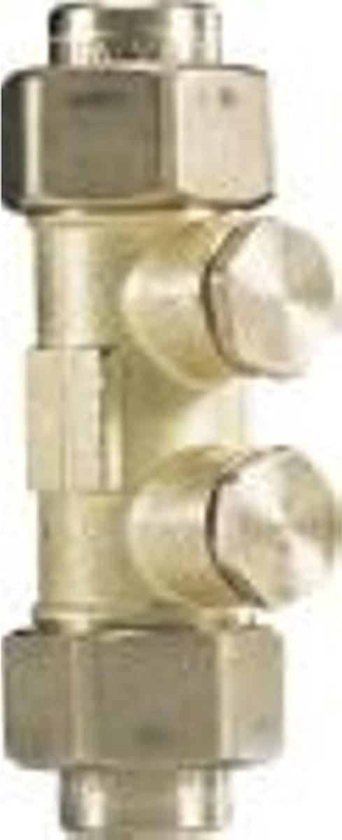 Watts Serie ea keerklep 1/2 buxbi.met aftapgelegenheid 1 4 chr.