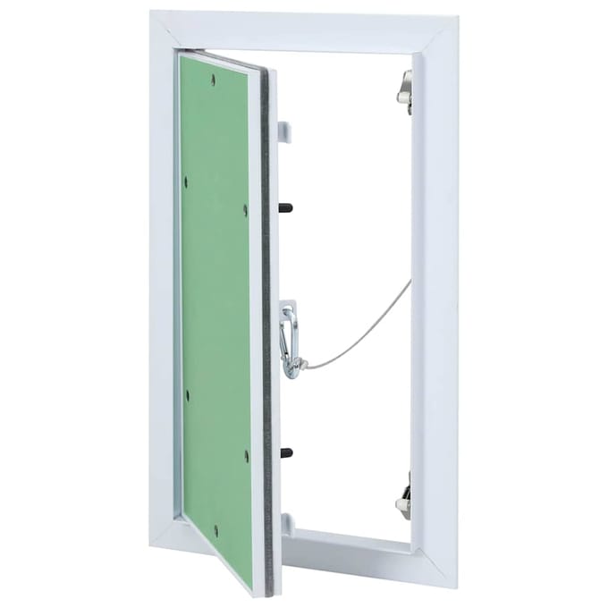 vidaXL - Access - Panel - Groen - en - Zilver - 30 - x - 55 - cm - Aluminium - en - Gipsplaat