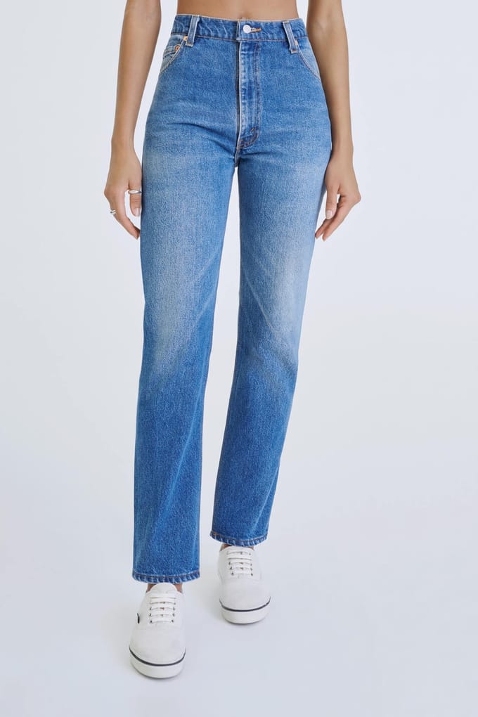 RE/DONE 70s Straight Indigo Größe: W28 | Straight Jeans Outlet | Damen | Blau