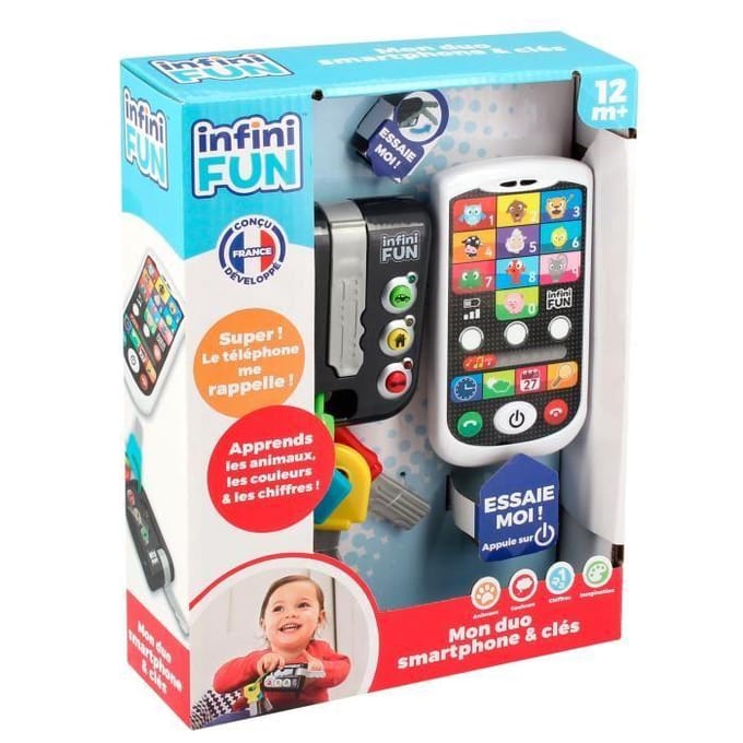 Smartphone et Clés - KD - Mon Duo Smartphone et Clefs - Apprentissage des animaux, chiffres et couleurs