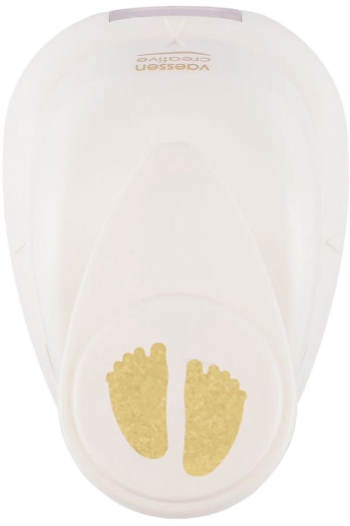 Vaessen Creative Pons - Figuurpons - Babyvoetjes - 1,4 x 1,5 cm
