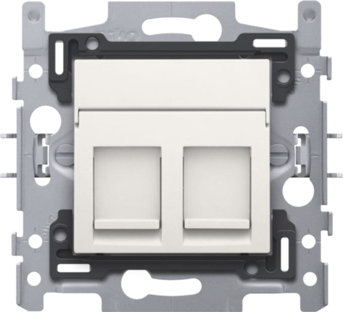 Niko Data stopcontact 2X RJ45 utp CAT5E white - 101-65152