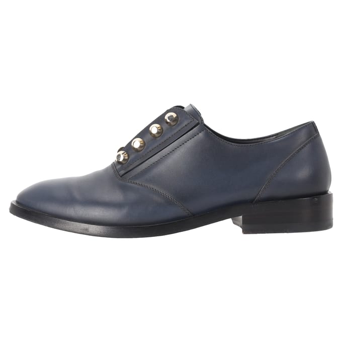 Balenciaga Derby-schoenen met studs in marineblauw leer