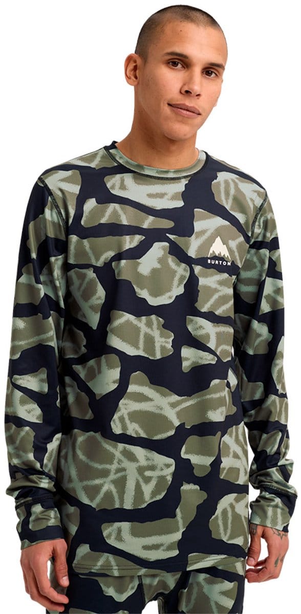 Burton Lightweight X Crew Lange Mouwen Basislaag Groen S Man