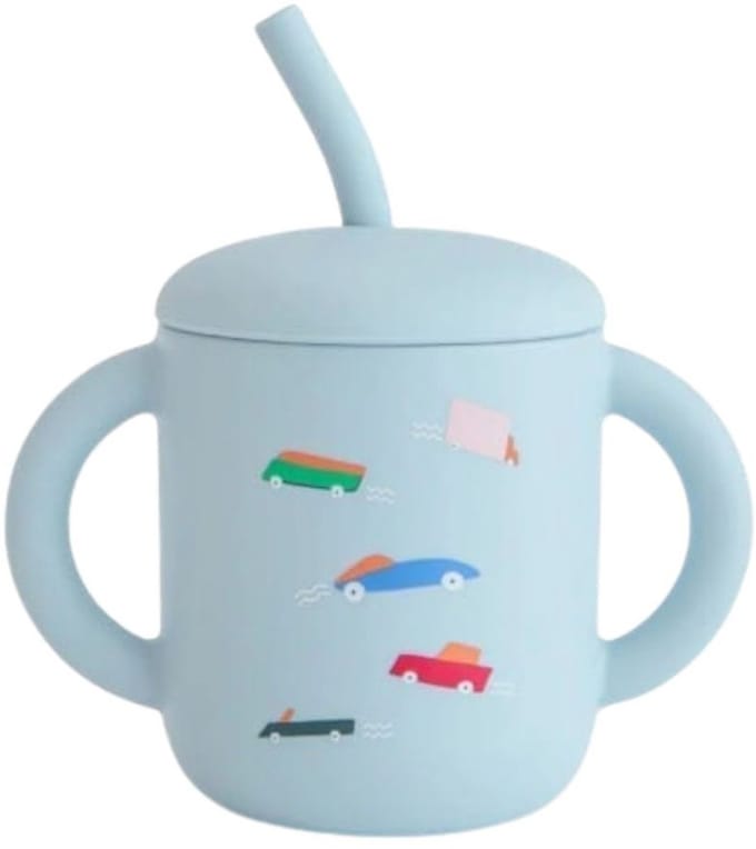 Mushie Training Drinkbeker met Rietje Cars