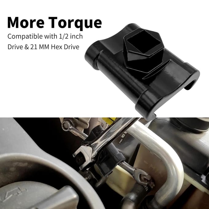 Wrench Extender Adapter met Manget Compatibel met 1/2 Inch Drive & 21 MM Hex Drive Opgewaardeerd black