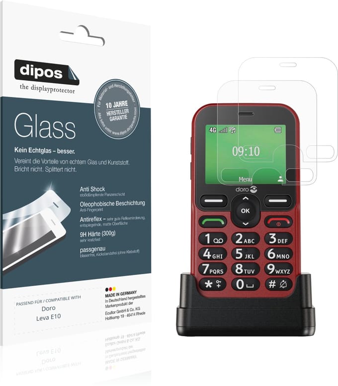 dipos – 2x Matte Pantserfolie geschikt voor Doro Leva E10 | 9H Screenprotector