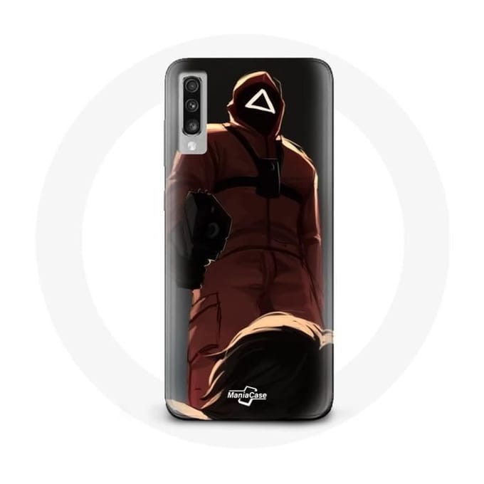 Coque - Squid Game - Samsung Galaxy A70 - Rouge - Souple - Protection contre les chocs rouge