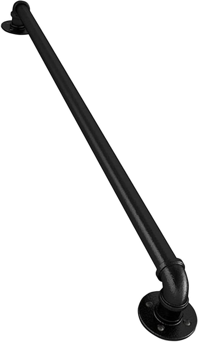 Veiligheidstrapleuning - Handgreep steun - Veilig traplopen - Sterke smeedijzer constructie - 120 cm - Zwart