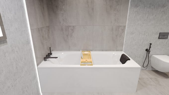 Badland VITAE ligbad 160 x 75 cm wit met hoofdsteun
