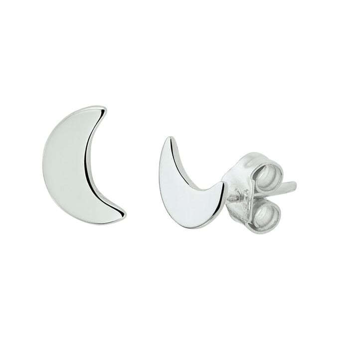 Zilver Gerhodineerd Oorknoppen Maan 1325576