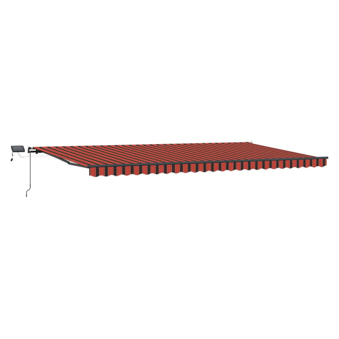 vidaXL - Uitschuifbare - luifel - Oranje - en - bruin - 600 - × - 300 - cm
