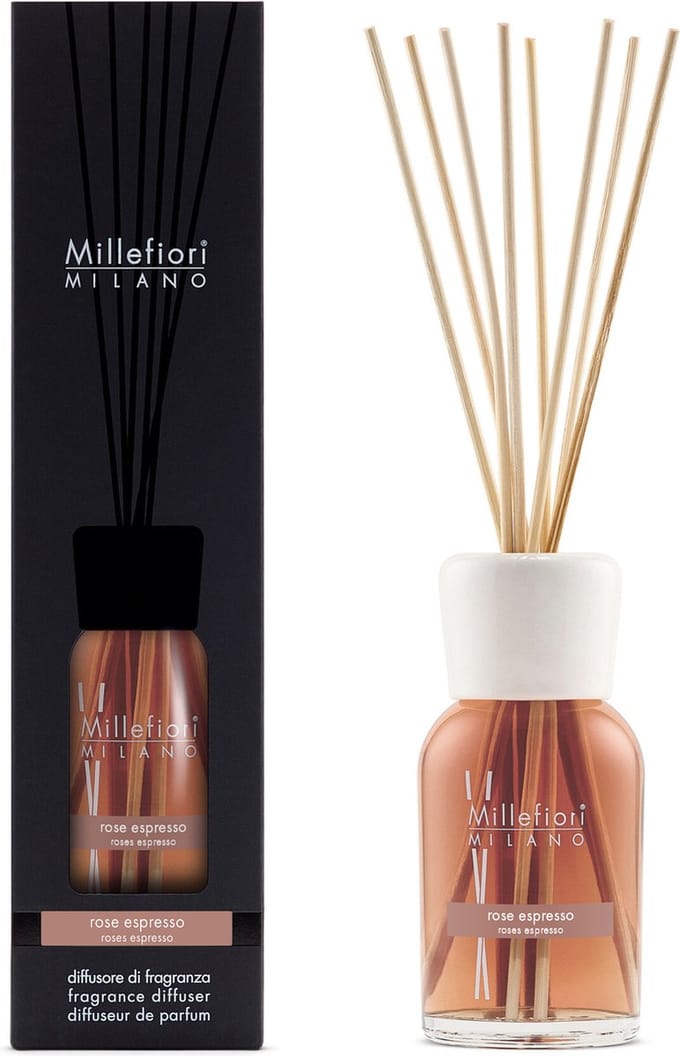 Millefiori Milano Geurstokjes 250 ml - Rose Espresso