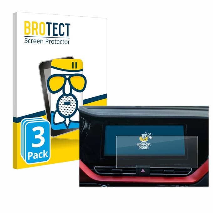 BROTECT - Screenprotector voor Kia E-Niro 2020 Infotainment System - Folie Beschermfolie Beschermglas matte 3 Stuks