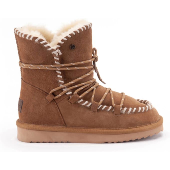 Warmbat Waturra Suede lace boot Dames Laarzen - Cognac