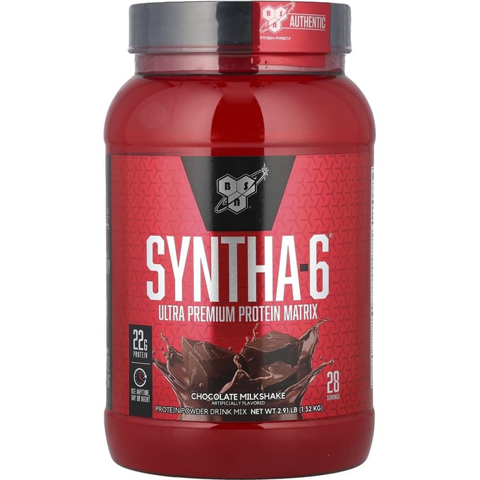 BSN, Syntha-6, Mélange de boisson en poudre protéinée, Milk-shake au chocolat, 2,91 lb (1,32kg)