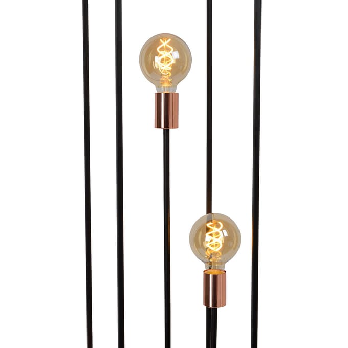 Lucide Arthur vloerlamp met metalen frame, 3-lamps