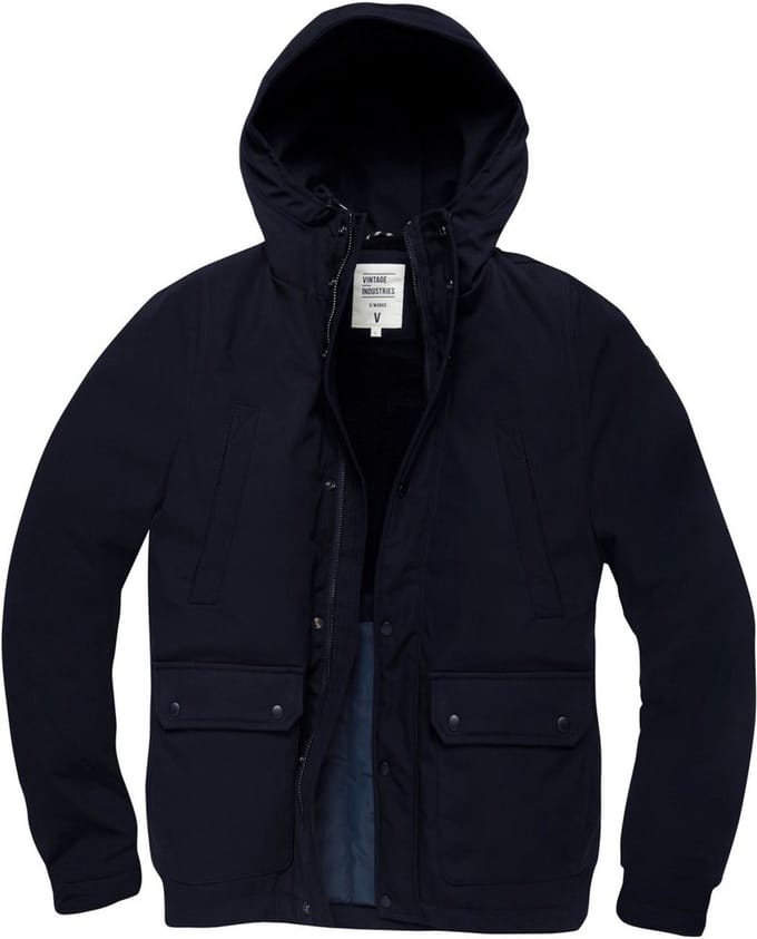 Vintage Industries Ledger parka deep blue S