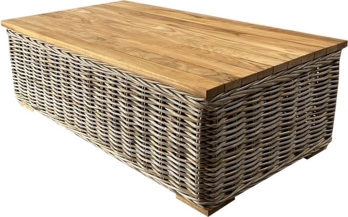 Otava Serva Nissah lounge tuintafel naturel rotan - teak