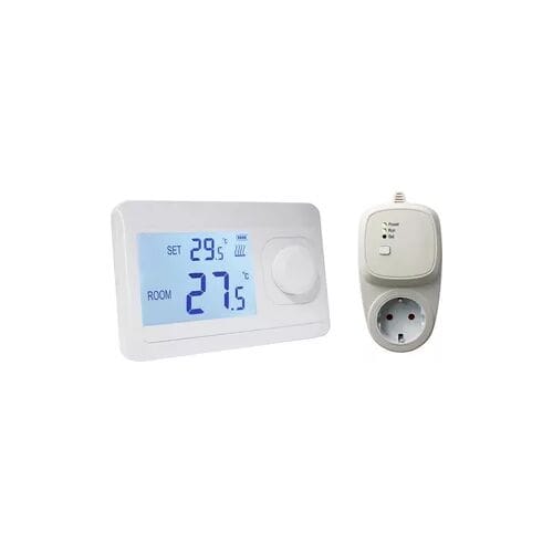 Quality Heating QH Basic draadloze eenvoudige thermostaat (Niet programmeerbaar) metPLUG in ontvanger -Penaarde (BE)
