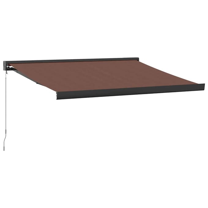 vidaXL - Luifel - handmatig - uittrekbaar - 350x250 - cm - bruin
