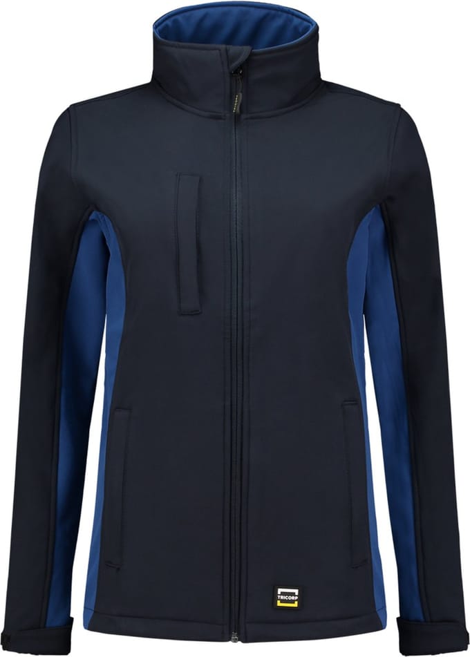 Tricorp 402008 Softshell Bicolor Dames - Marineblauw/Koningsblauw - 3XL