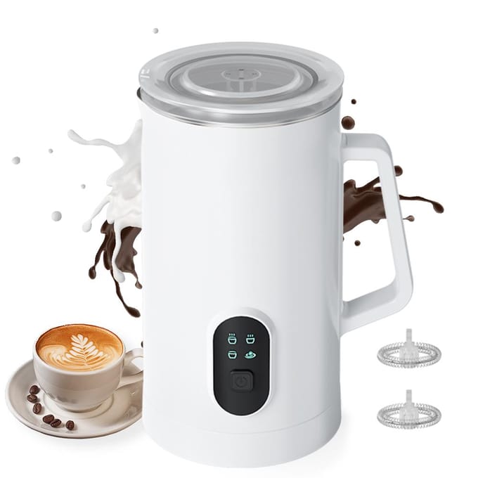Elektrische melkopschuimer 400 W 580 ml/19,61 oz Warme en koude melkopschuimer Stille werking 4 in 1 AU Plug wit