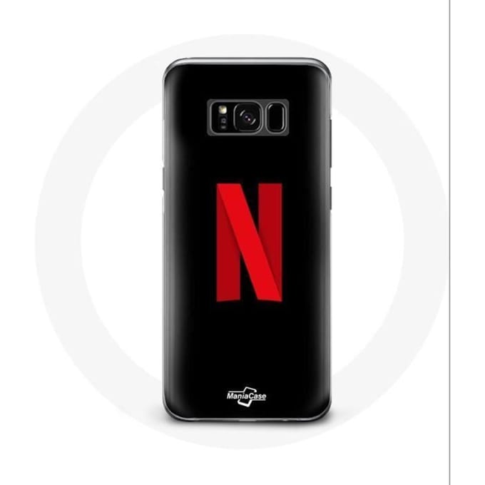 Case voor Samsung Galaxy S8 plus Netflix Logo rood zwarte achtergrond