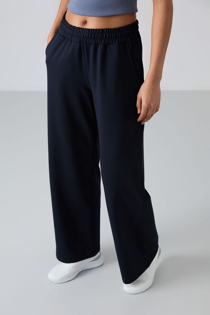 Wijde Broek Trainingsbroek met Elastische Taille