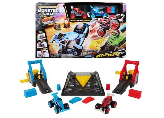 Spinmaster Monster Jam Monster Motors - Rev Up Racebaan Speelset Voertuigen