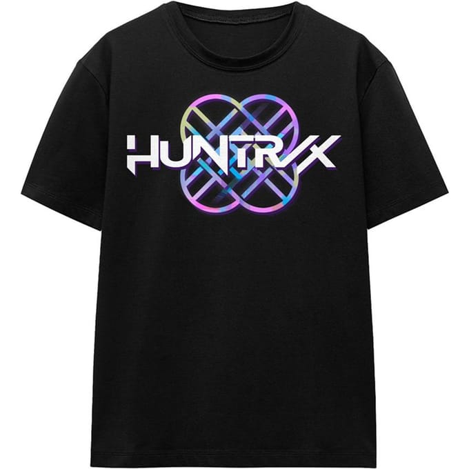 K-Pop Demon Hunters Dames/Dames Huntr/X Pastel Logo T-shirt (Zwart)