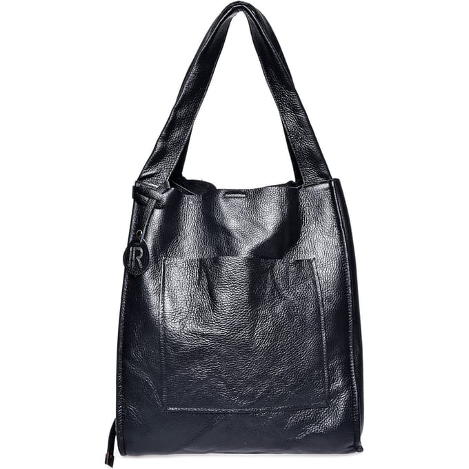 Isabella Rhea Zwart Rundleer Tas