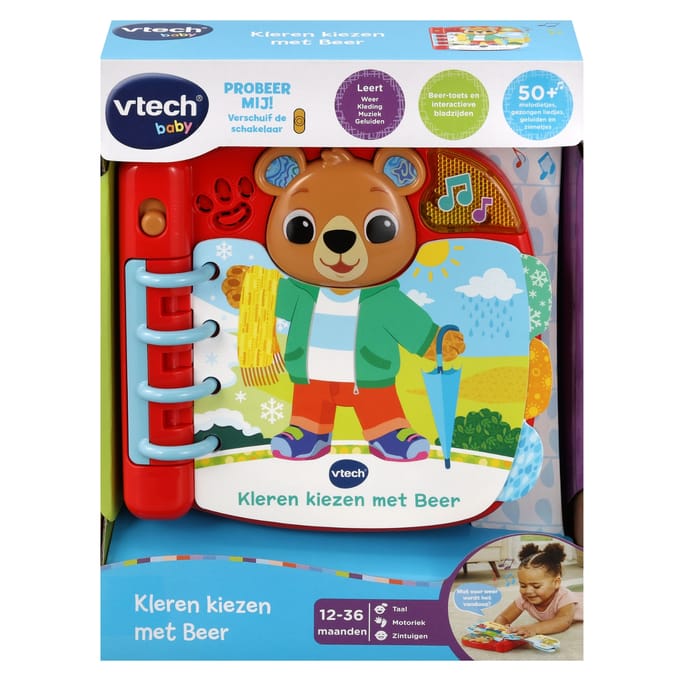 Vtech - Babyboek Kleren Kiezen Met Beer - Interactief met Geluid