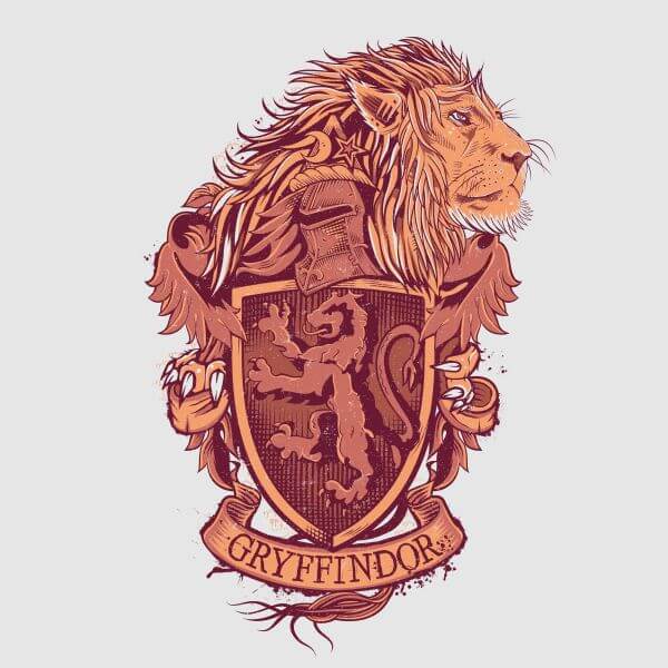 Harry Potter Gryffindor Drawn Crest dames t-shirt - Grijs - M