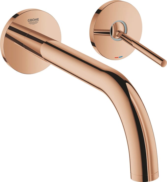 GROHE Atrio wastafelkraan - wand - lang - brons (warm sunset)