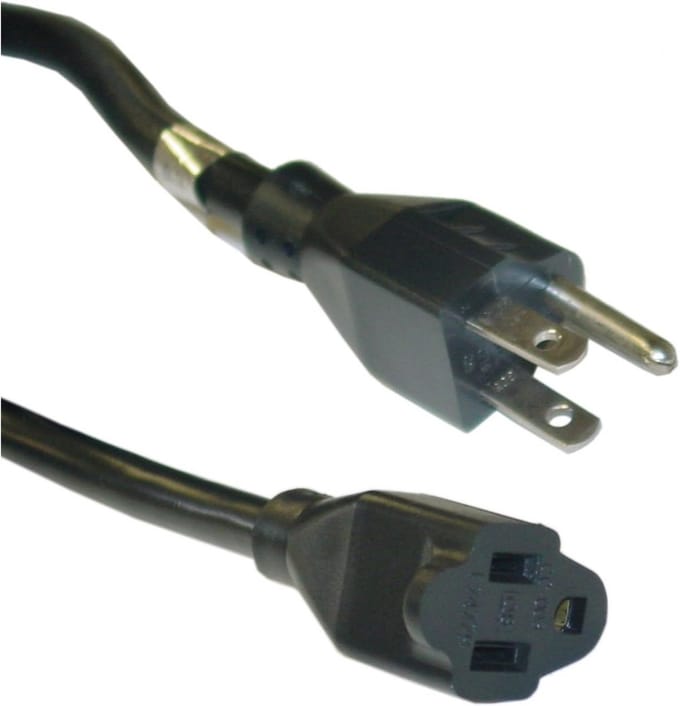Verlengsnoer - Stroomkabel Adapter - Apparaten Aansluiten - Zware Kwaliteit - 3 meter - Zwart