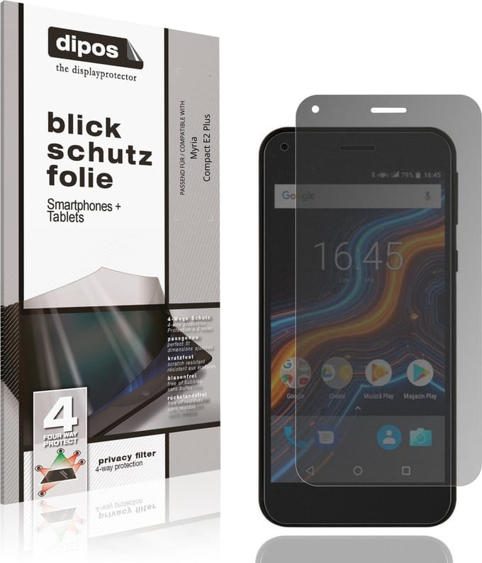 dipos – Matte Privacy Screenprotector geschikt voor Myria Compact E2 Plus | Anti-Spy Beschermfolie