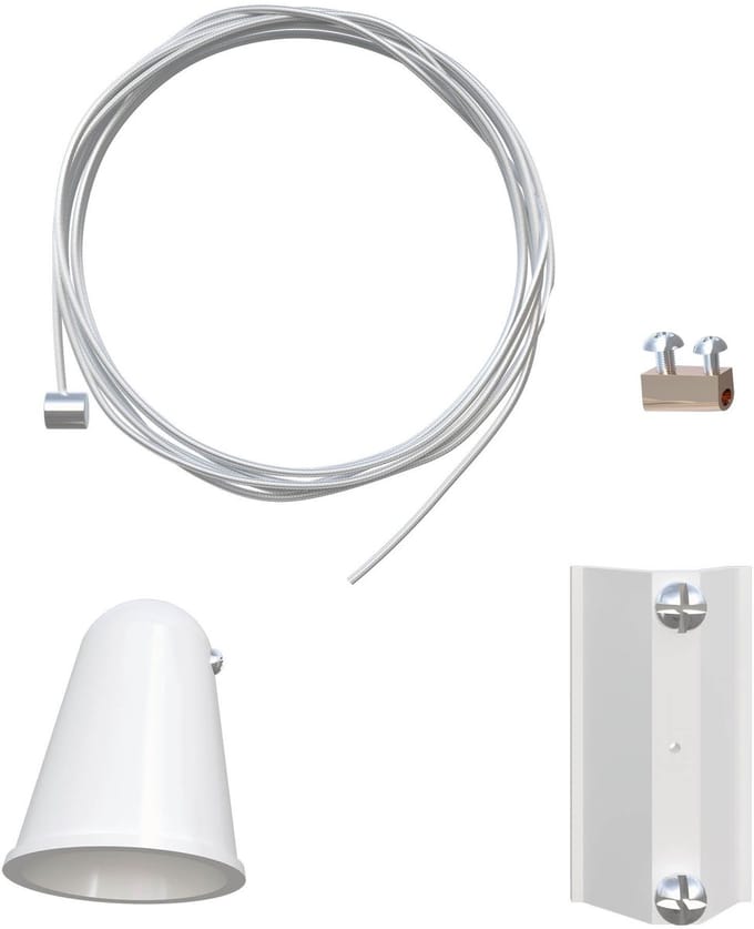 Ledvion - Ophangset Railsysteem - Set van 2 - Wit- 2m Kabel