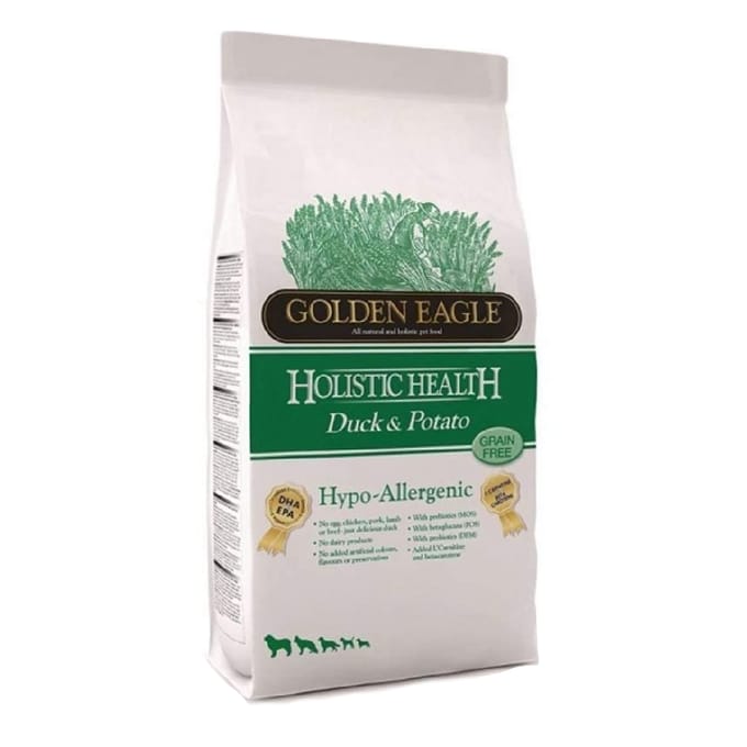 10kg Golden Eagle Hypoallergenic Eend & Aardappel 26/12 Graanvrij Droog Hondenvoer
