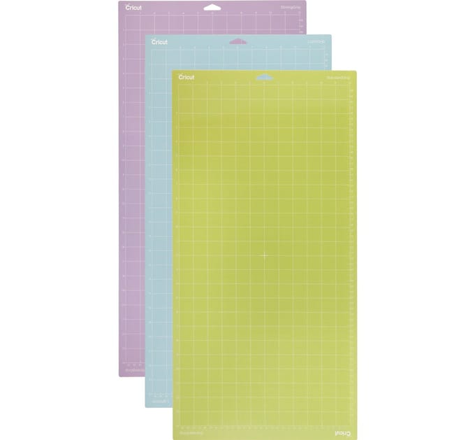 Cricut Explore/Maker LightGrip/StandardGrip/StrongGrip (30.5 x 61 cm) 3-Pack Snijmat Snijbreedte 30.5 cm Lila, Blauw, Geel