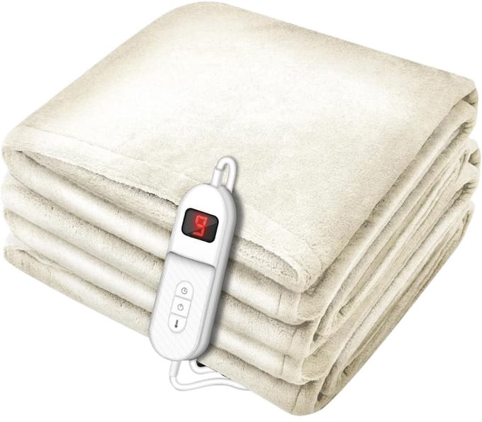 Thuys – Warmtedeken Stoel – Stoelverwarmer – Elektrisch Deken – 33 x 33 x 13cm – Creme